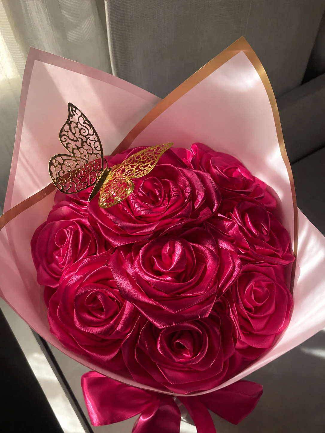 دسته گل رز جاودان 10 شاخه